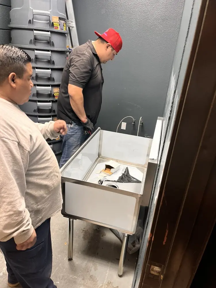 Commercial plumbing and sink installation in Lacey